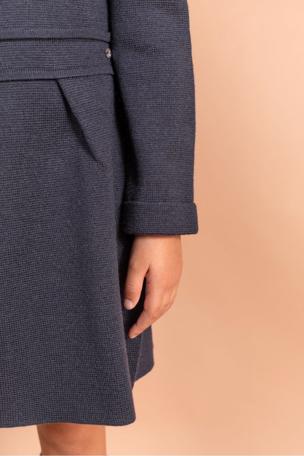 Girls' Navy blue Knit Dress