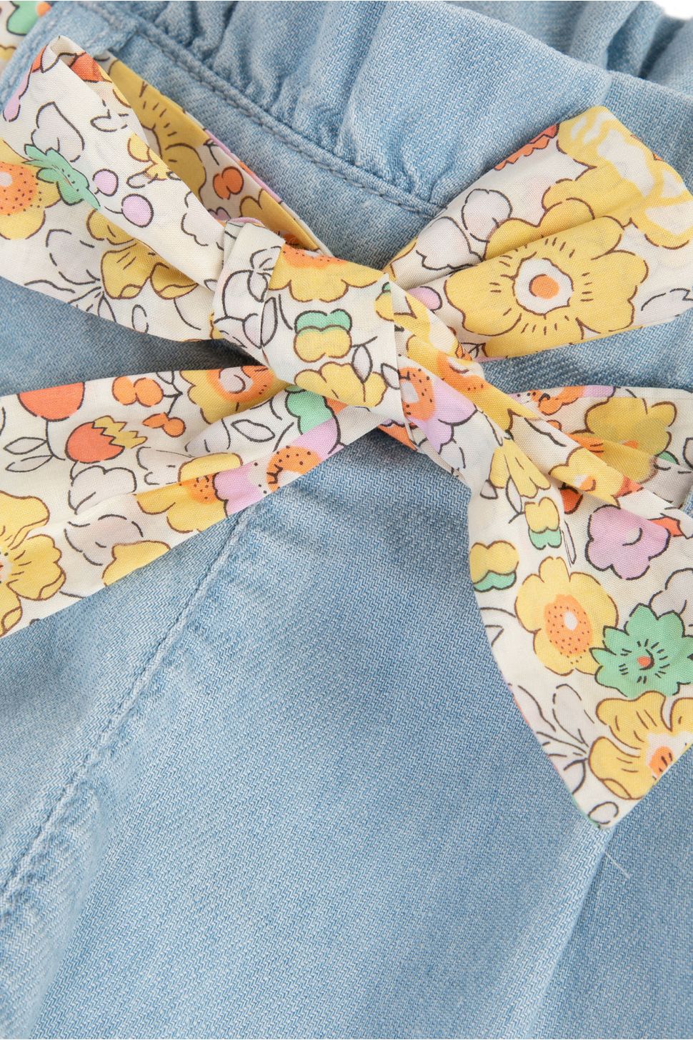 Denim Shorts with Flower Belt