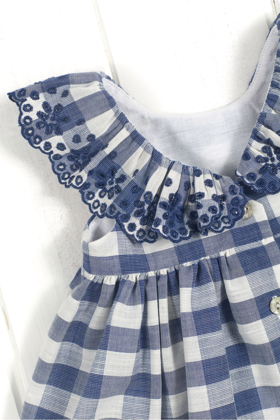 Checkered Dress with Ruffles