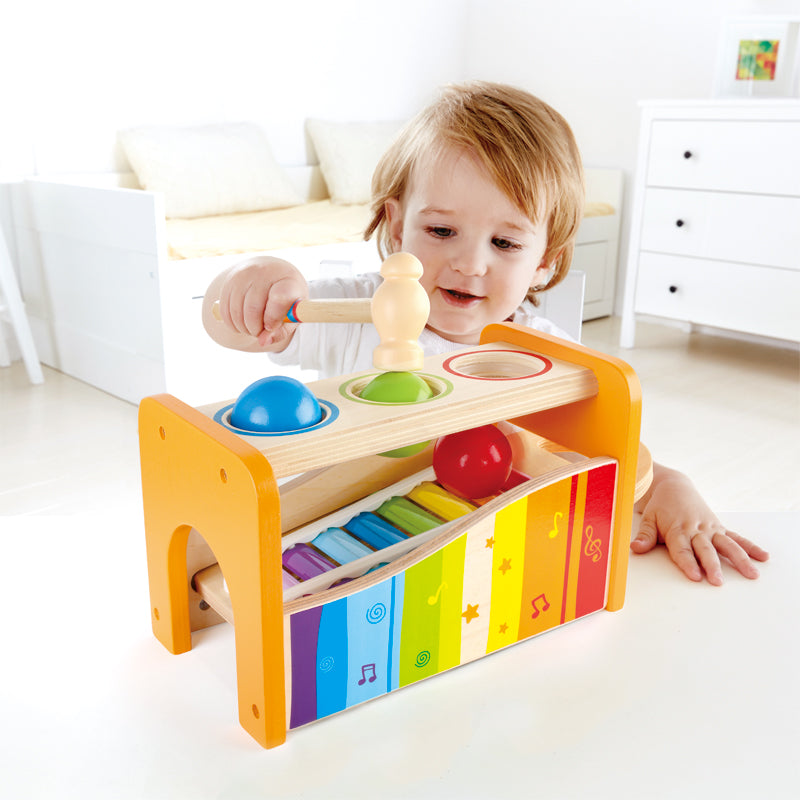 Hape | POUND & TAP BENCH with Slide Out Xylophone