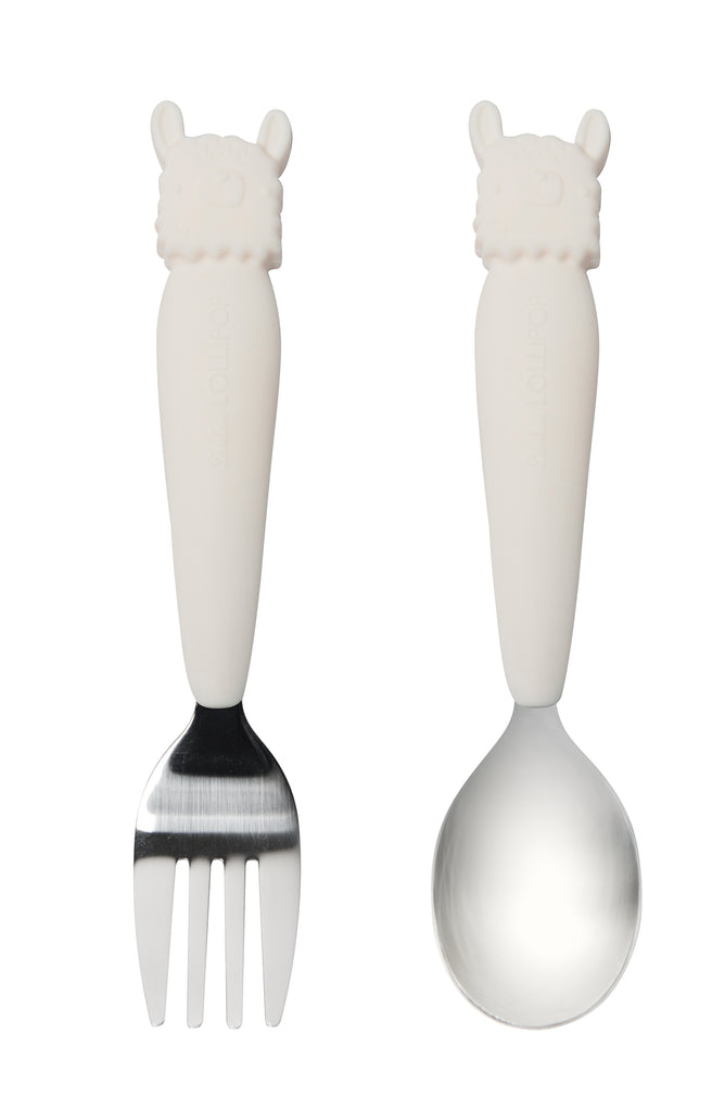 Kid's Spoon/Fork Set - Llama