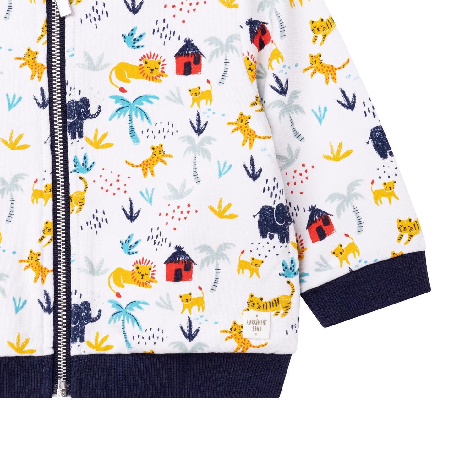 Safari Animals Hoodie Organic Cotton