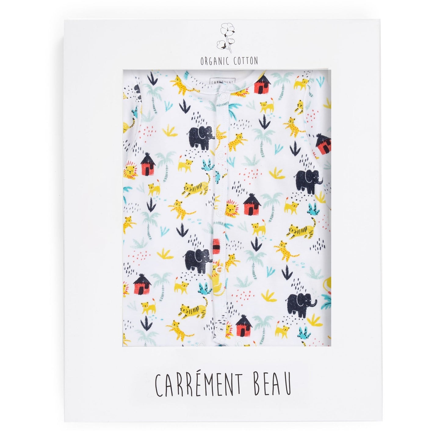 Safari Animals Romper Organic Cotton