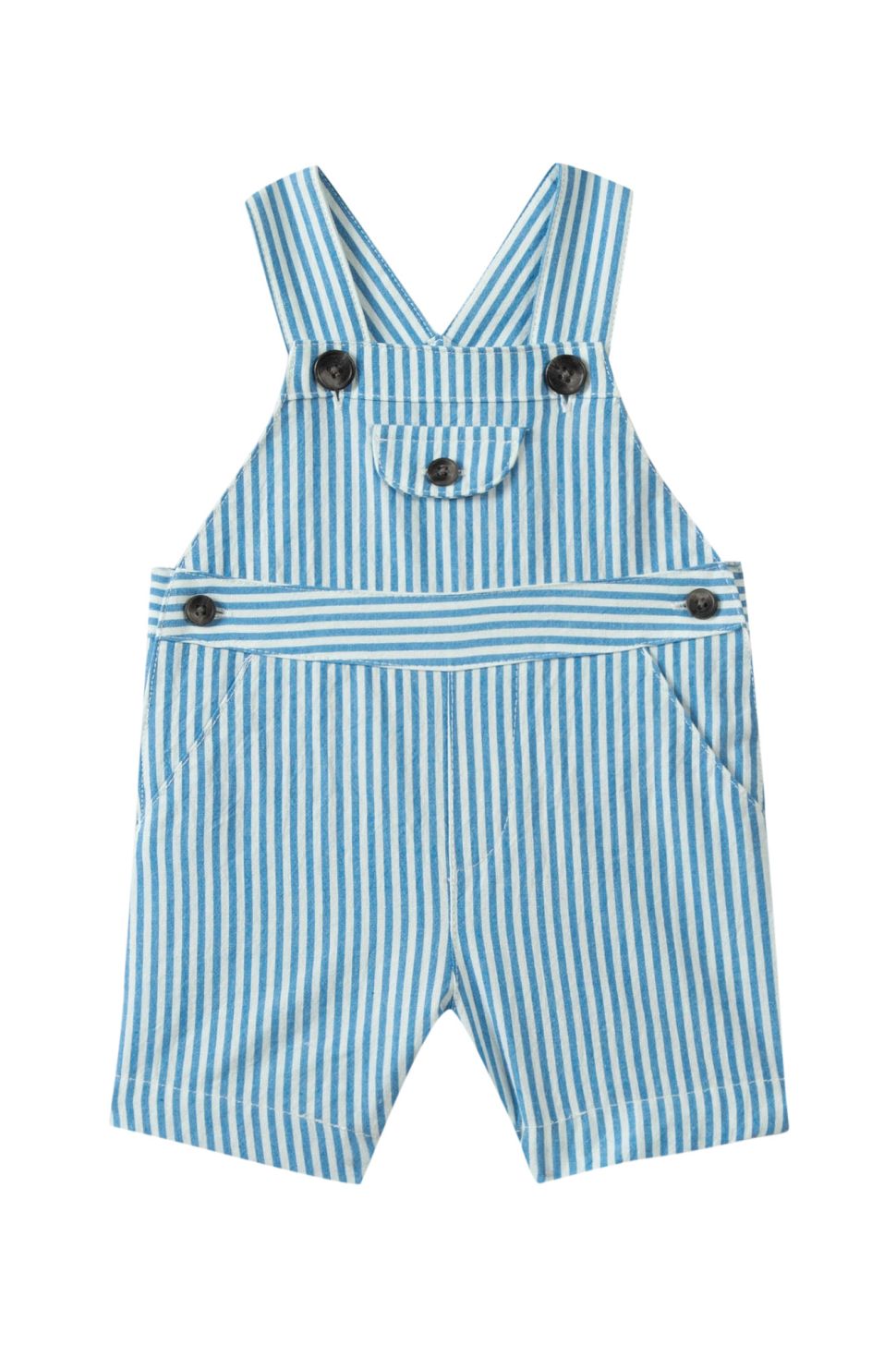 Striped Dungaree Pants