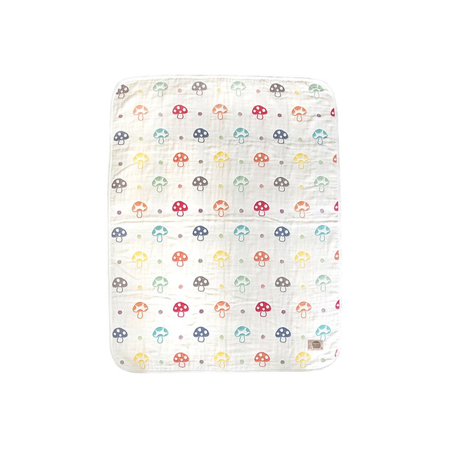 SIX LAYER GAUZE BLANKET CHAMIGNON MUSHROOM