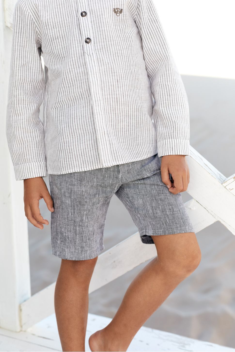 Anthracite Linen Shorts