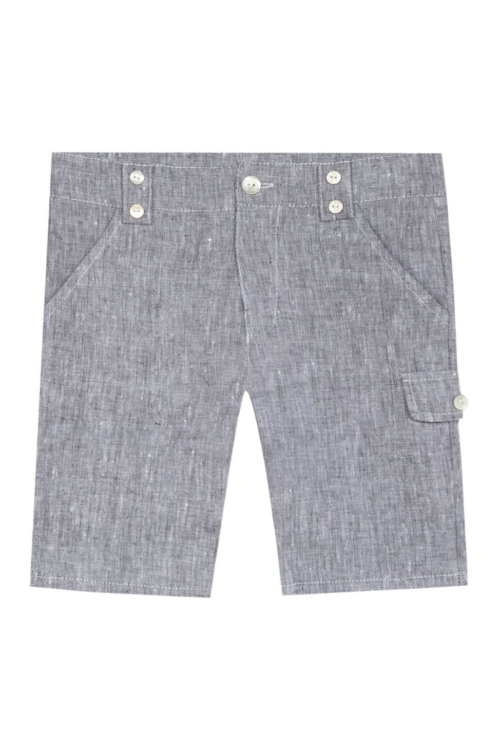 Anthracite Linen Shorts