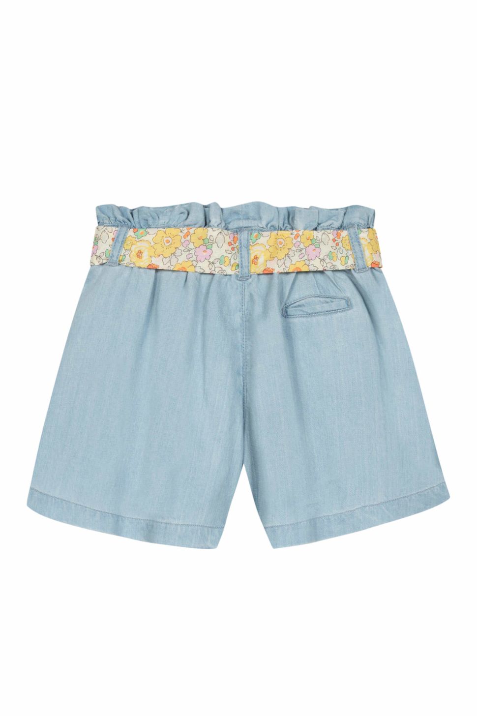 Denim Shorts with Flower Belt