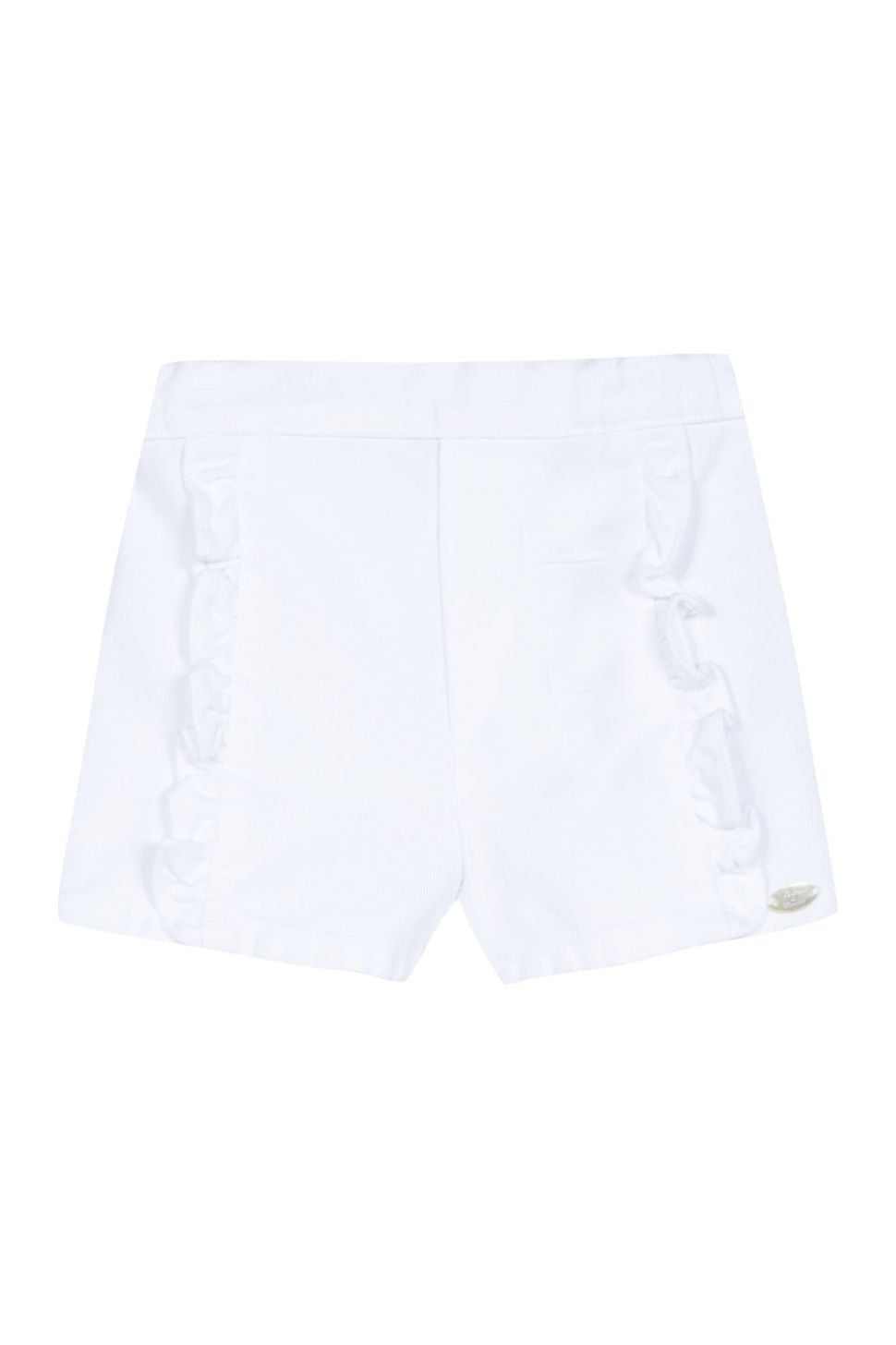 White Shorts with Ruffles