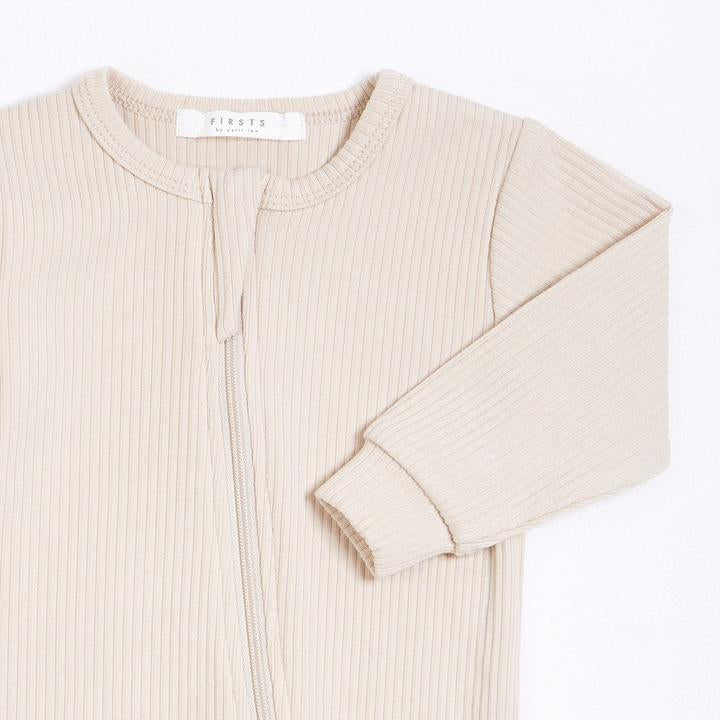 Cream Modal Rib Romper