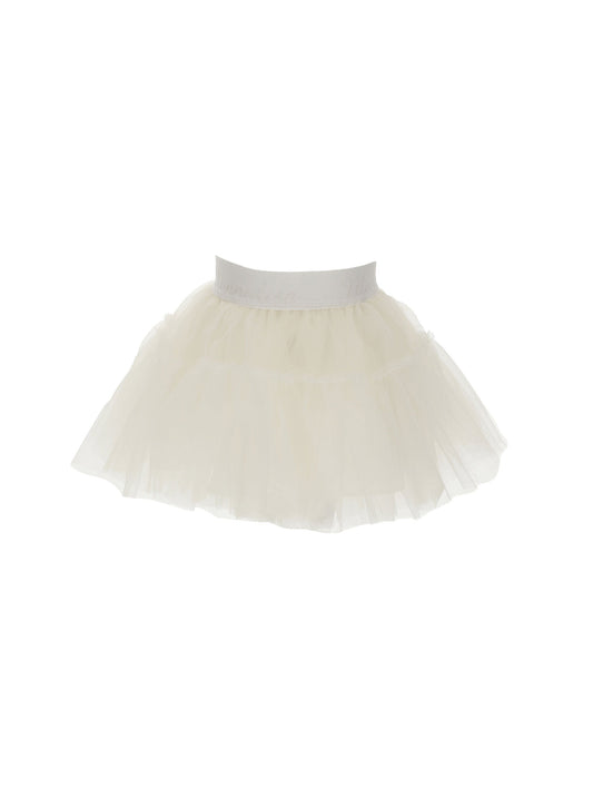 Tulle Skirt Off-White/ Camel