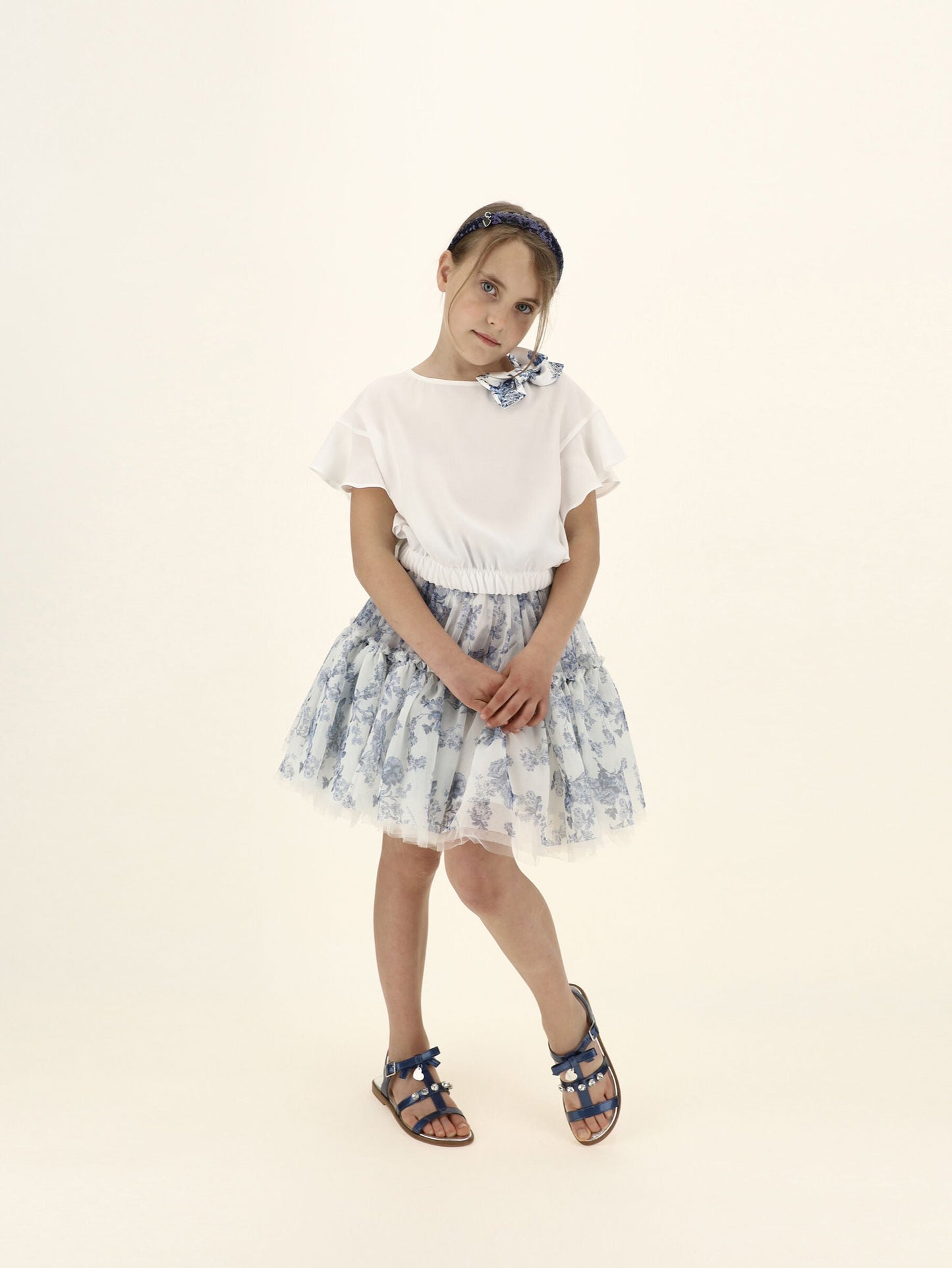 Tulle Skirt with Flowers