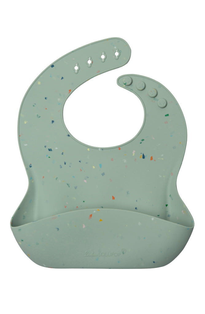 Silicone Bib - Confetti Sea Foam