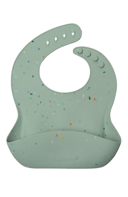 Silicone Bib - Confetti Sea Foam