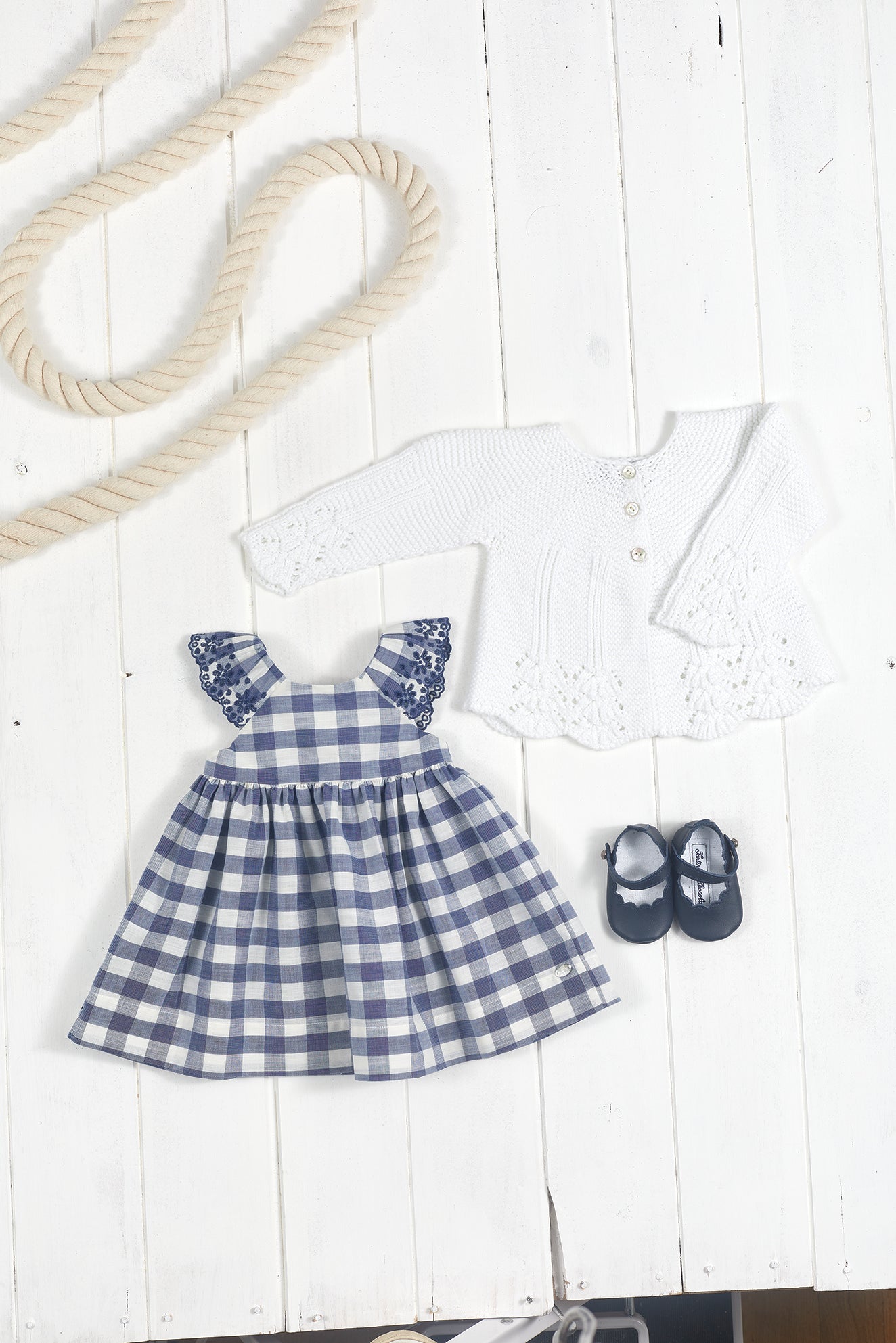 Checkered Dress with Ruffles