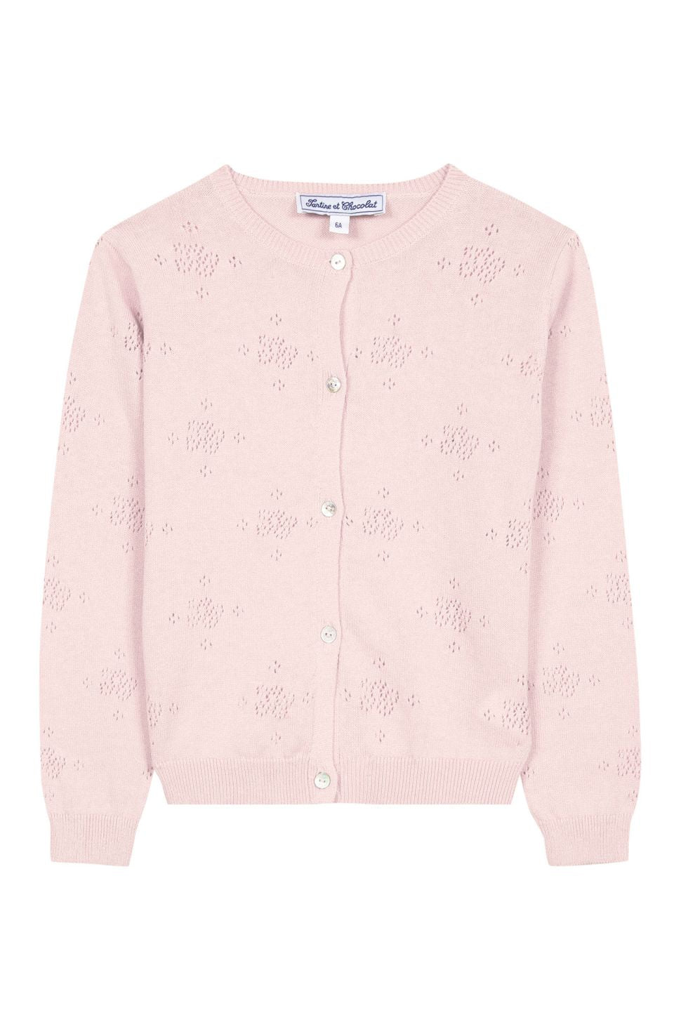 Knit Cardigan with Openwork