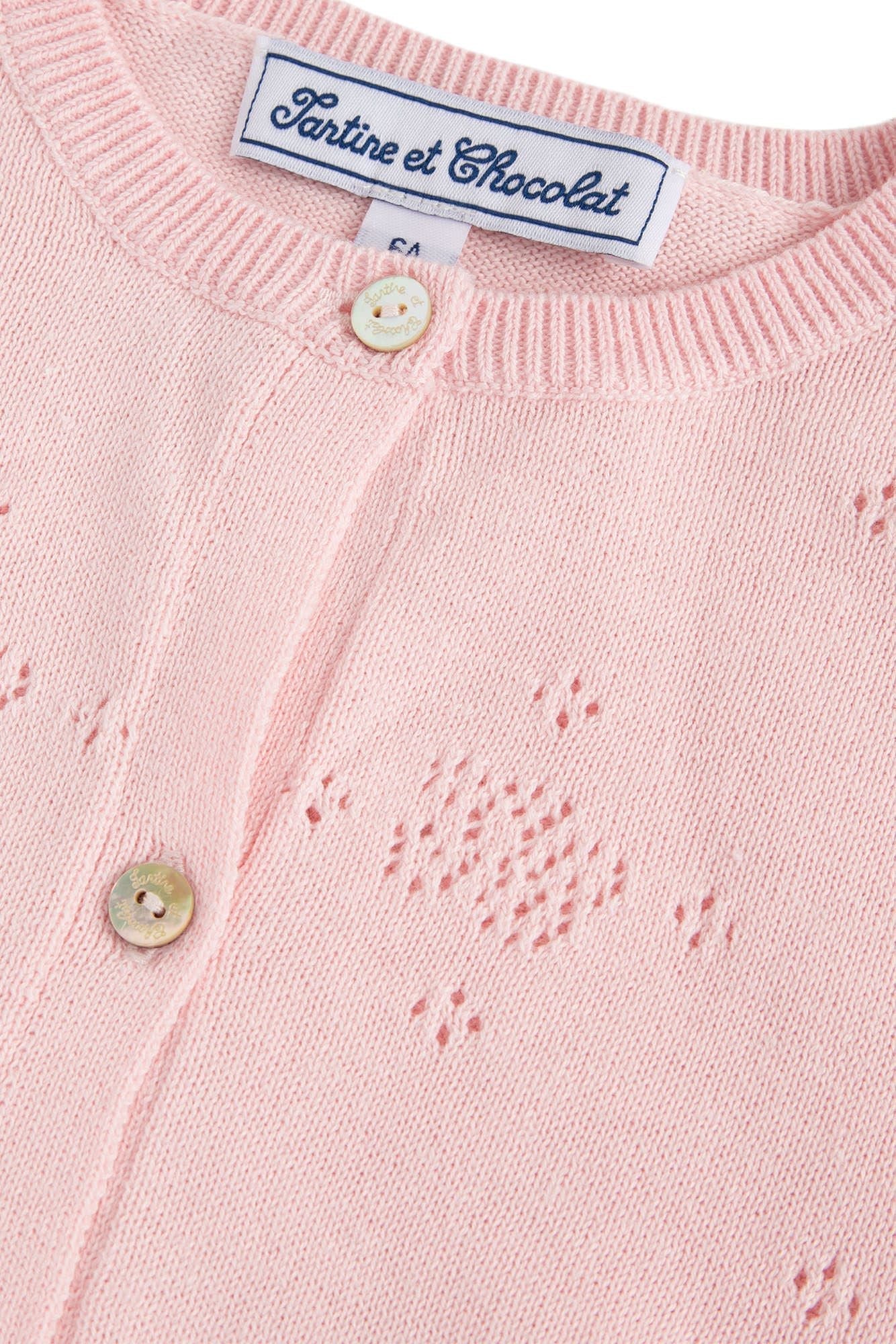 Knit Cardigan with Openwork