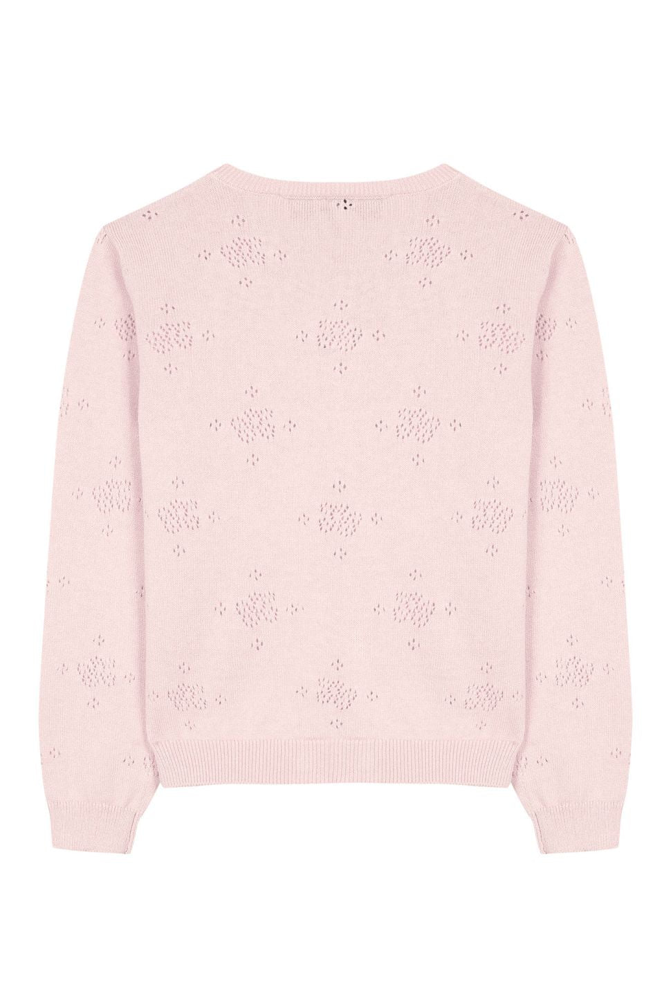 Knit Cardigan with Openwork