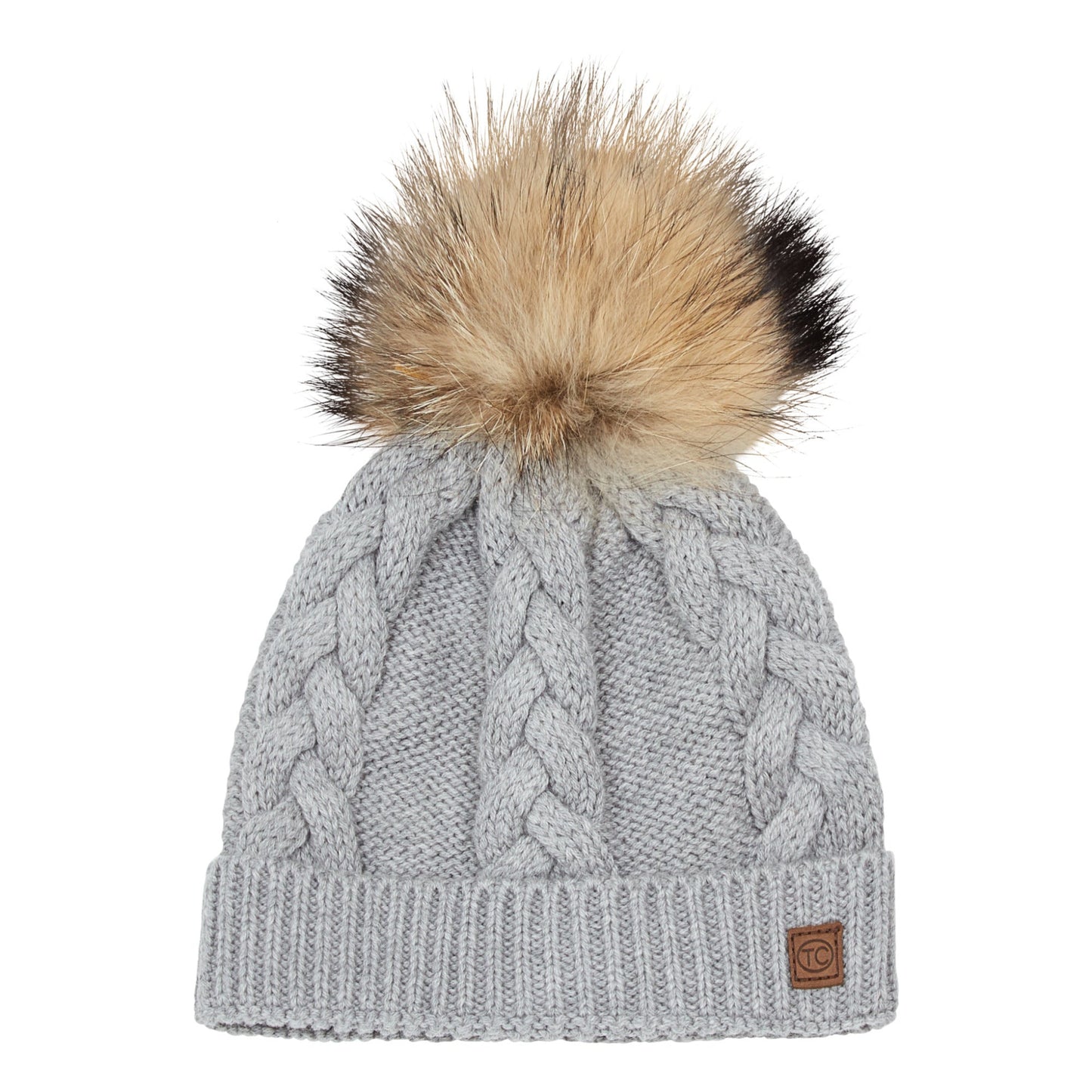 Knitted Hat with Pompom