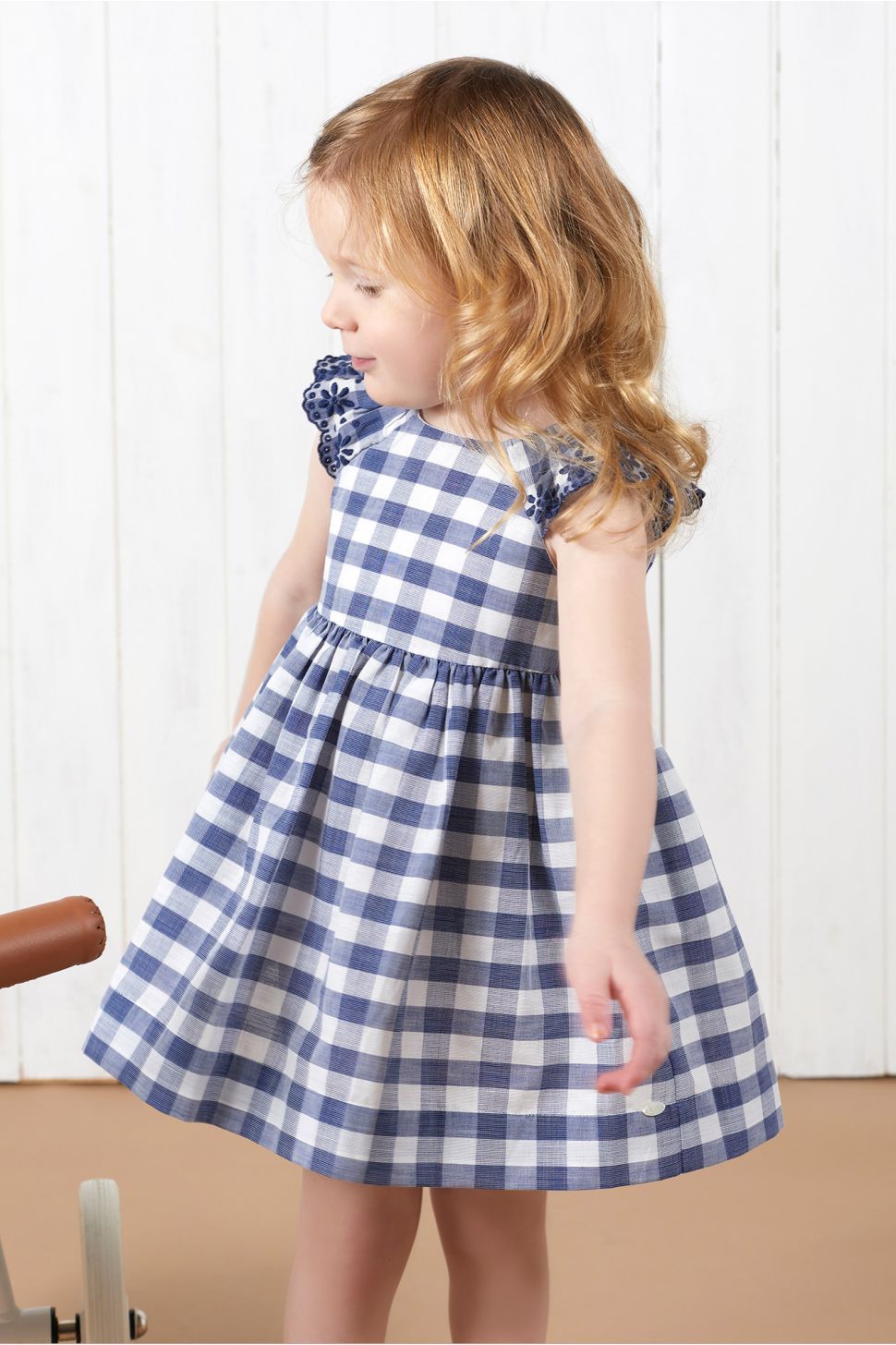 Checkered Dress with Ruffles