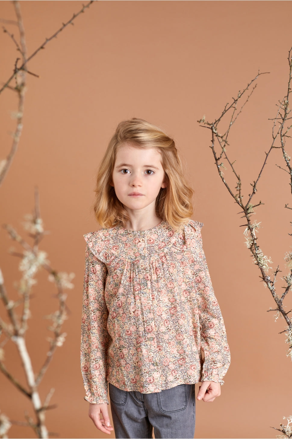 Girls' Flower Blouse